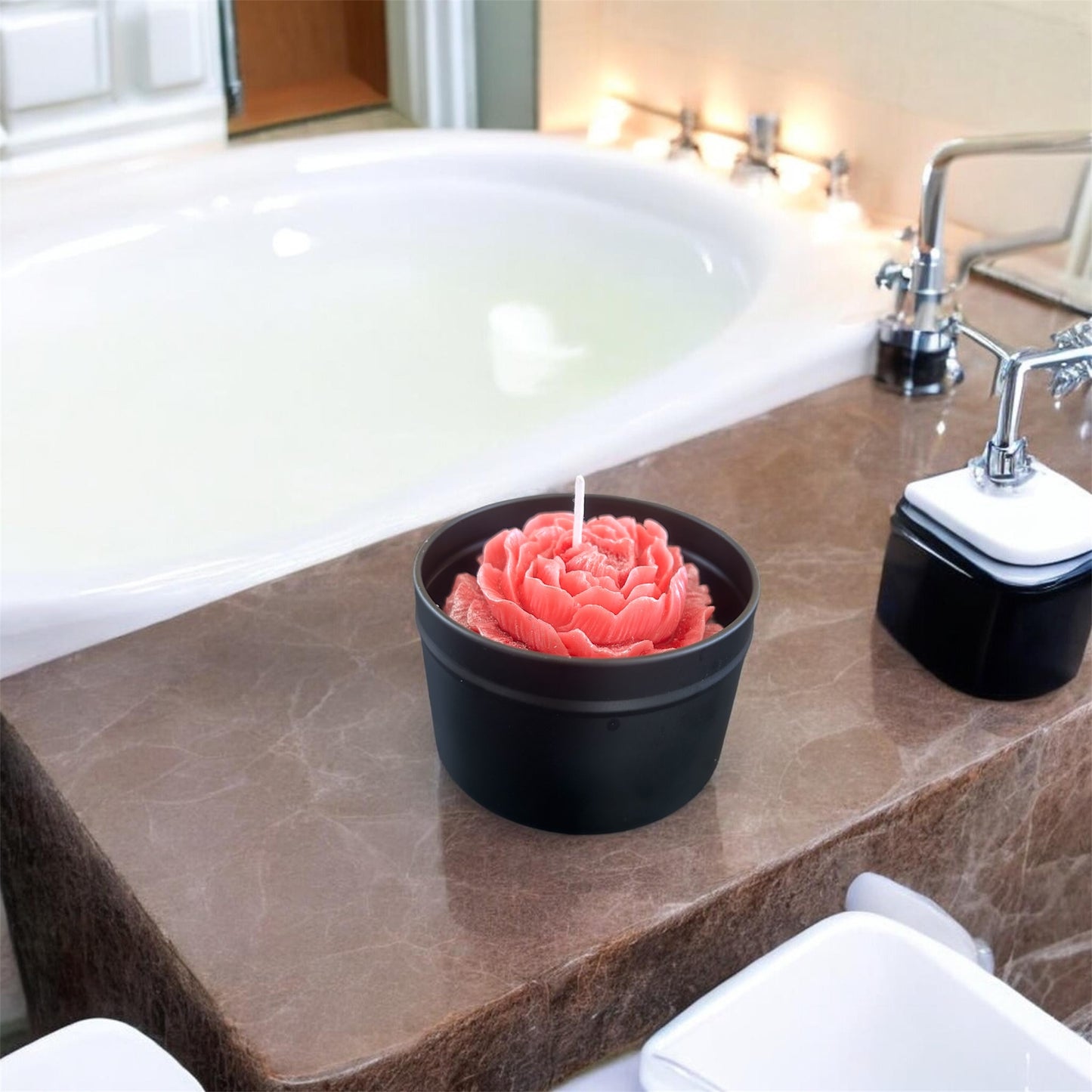 Flower Jar Candle | Handmade Floral Candle Canada